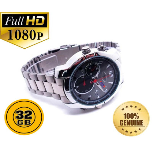 Pansim New 32 Gb Hd 1080P Ir Night Vision Waterproof Watch Camera